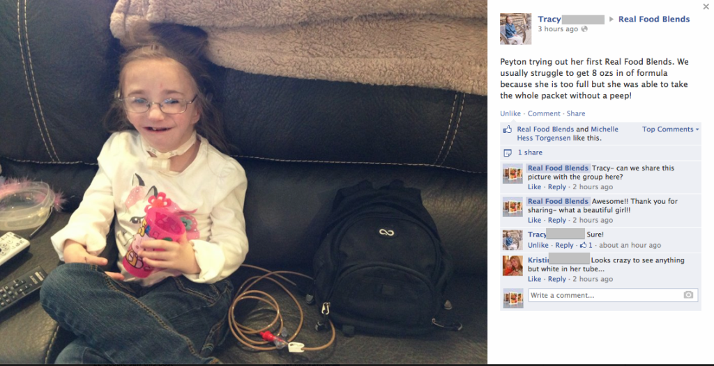 peyton real food tube