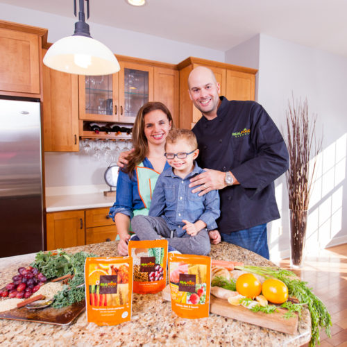 Real Food Blends Co-Founders, Julie and Tony Bombacino, with Chief Inspiration Officer, AJ. Real Food Blends Co-Founders, Julie and Tony Bombacino, with Chief Inspiration Officer, AJ.