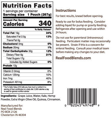 Feeding Tube Meals: Blenderized Tube Feeding